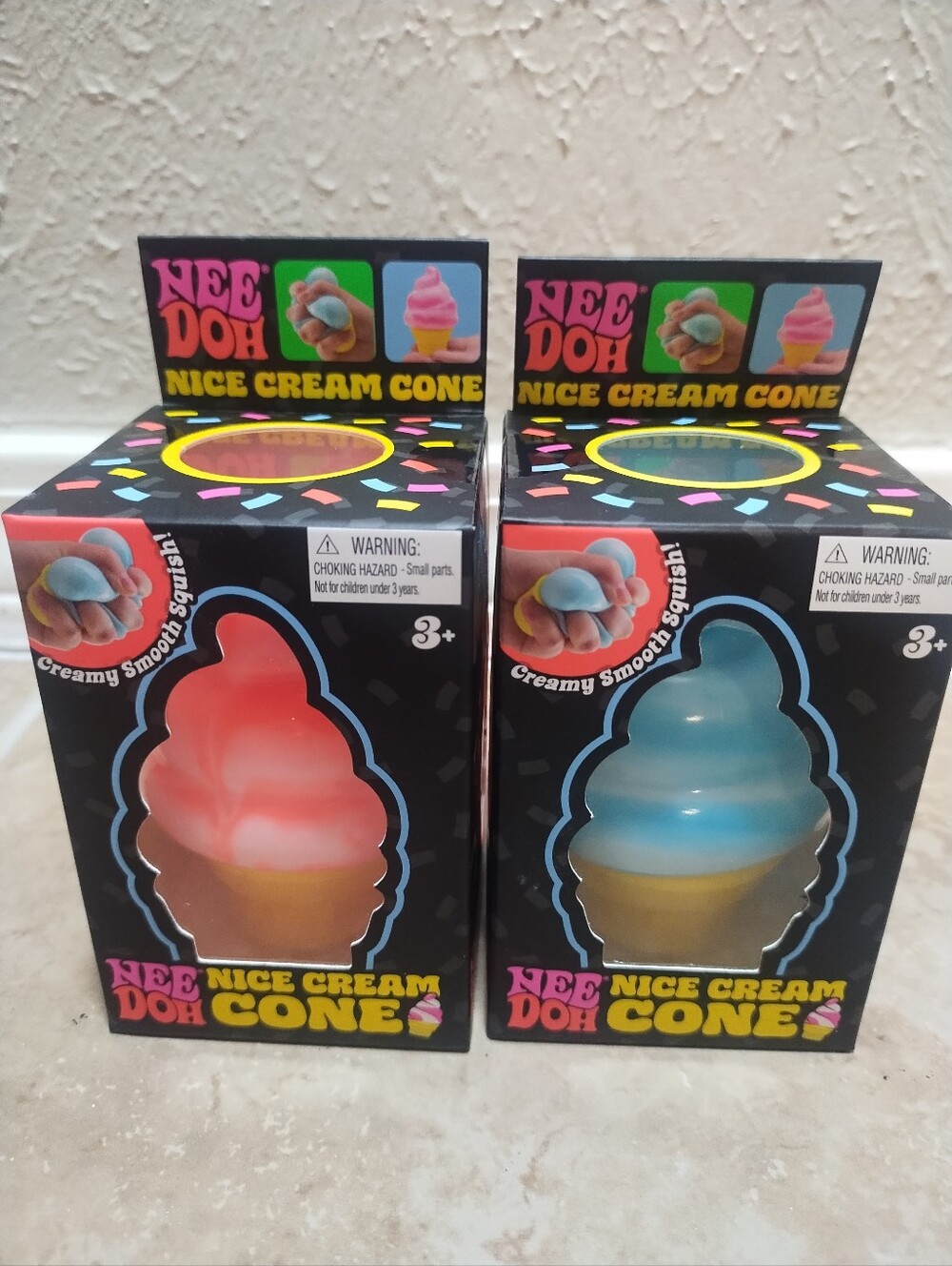 New Needoh Nice Cream Cone Lot Of 2 Authentic TikTok Viral Squishy Toy